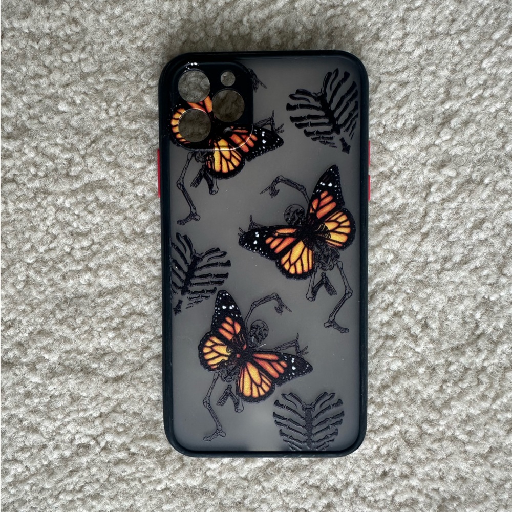Skeleton and butterfly iPhone 12 Pro Max case